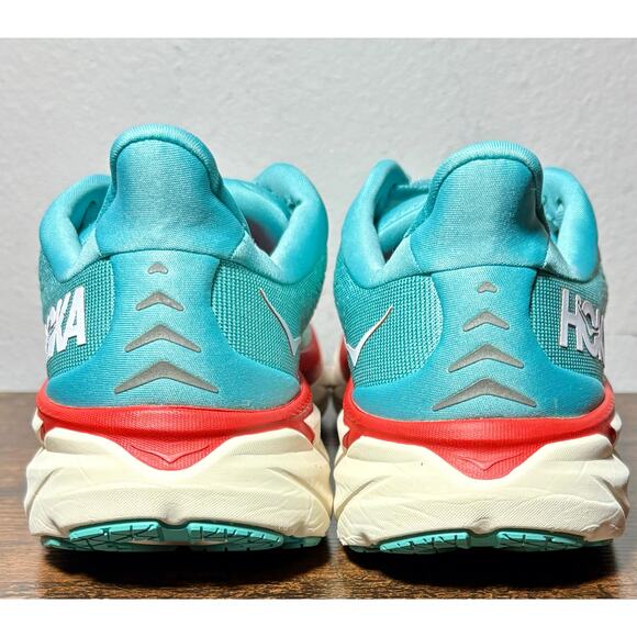 Hoka One One Clifton 8 Women's Size 8.5B Teal 1119394 Athletic Running Shoes - Picture 9 of 11